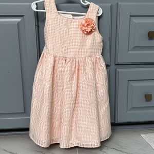 Pink and white Party dress for girls size 5